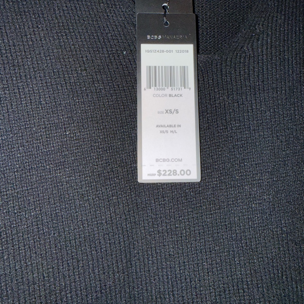 BCBG Black Boxy Tunic Top - Picture 3 of 4